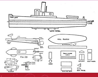 How To BUILD MODEL BOATS Rare Old Tutorial Book 224 Pages Read on Your iPad or Tablet Instant Download