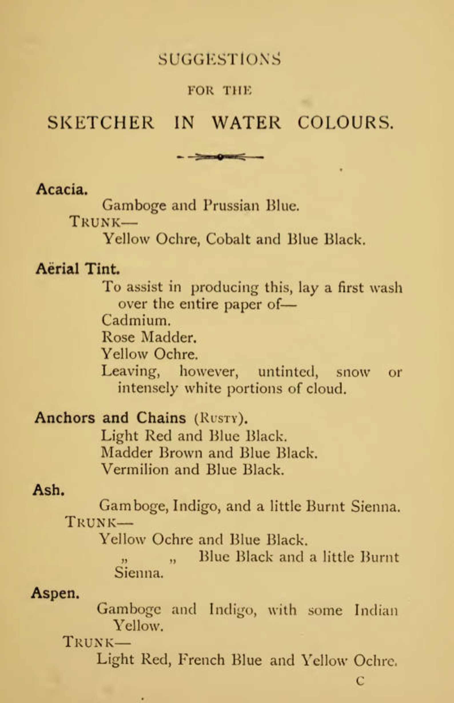 Old English Masters Watercolour Paint Recipes Manual Rare Old Etsy