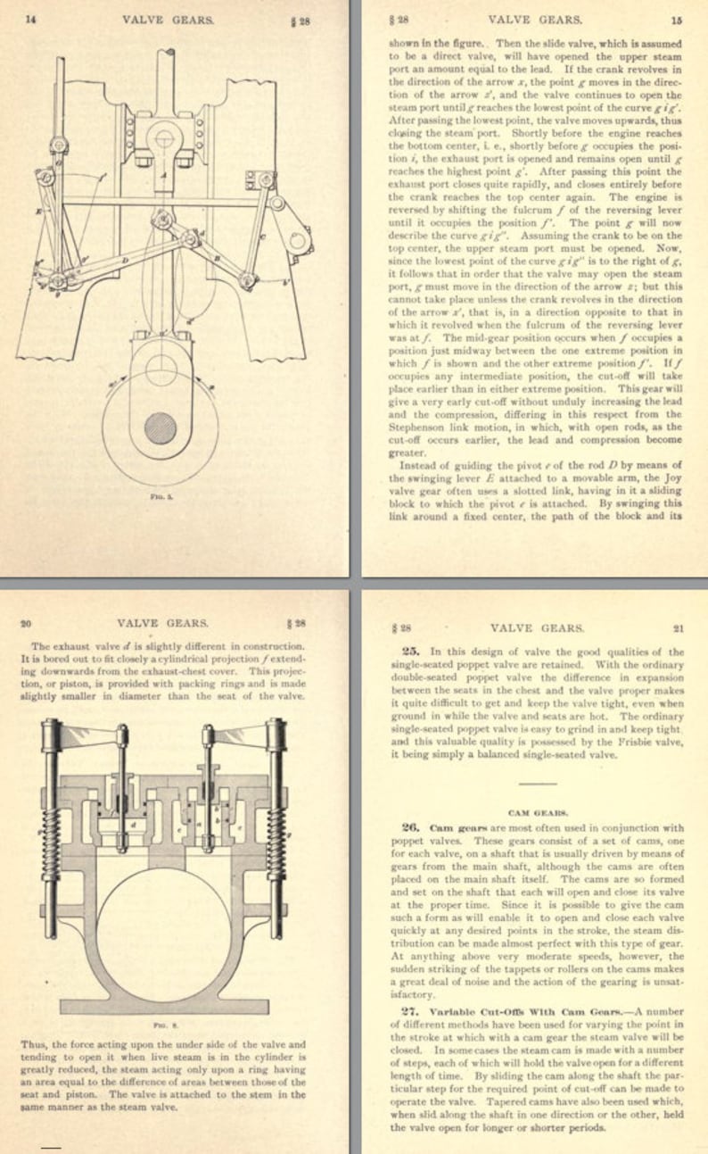 The STEAM ENGINE a Rare ILLUSTRATED Textbook on Steam Etsy