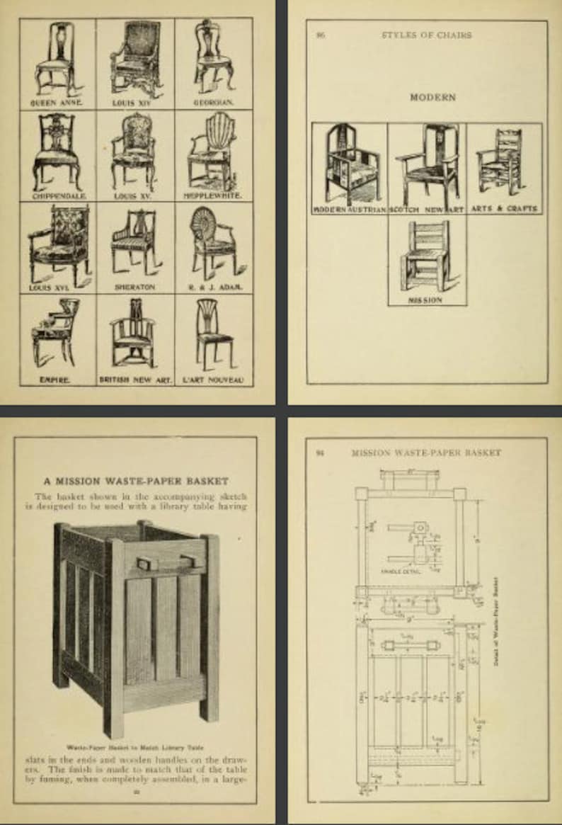 How To Make MISSION FURNITURE Rare illustrated Book with 30 PATTERNS Instructions 119pgs Printable or Read on Your Tablet Instant Download image 5