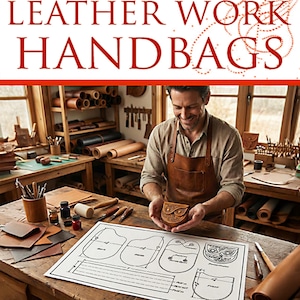 BOLSOS DE CUERO Cómo hacer artículos de cuero - Diseños ~ Patrones ~ Tutorial 51 páginas Imprimibles o para leer en tu tableta - Descarga instantánea