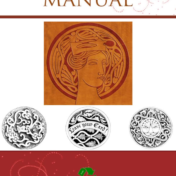 ILLUSTRATED LEATHERWORK MANUAL~ A Practical Guide with 9 Lessons and Original Designs Printable or Read on Your Tablet - Instant Download