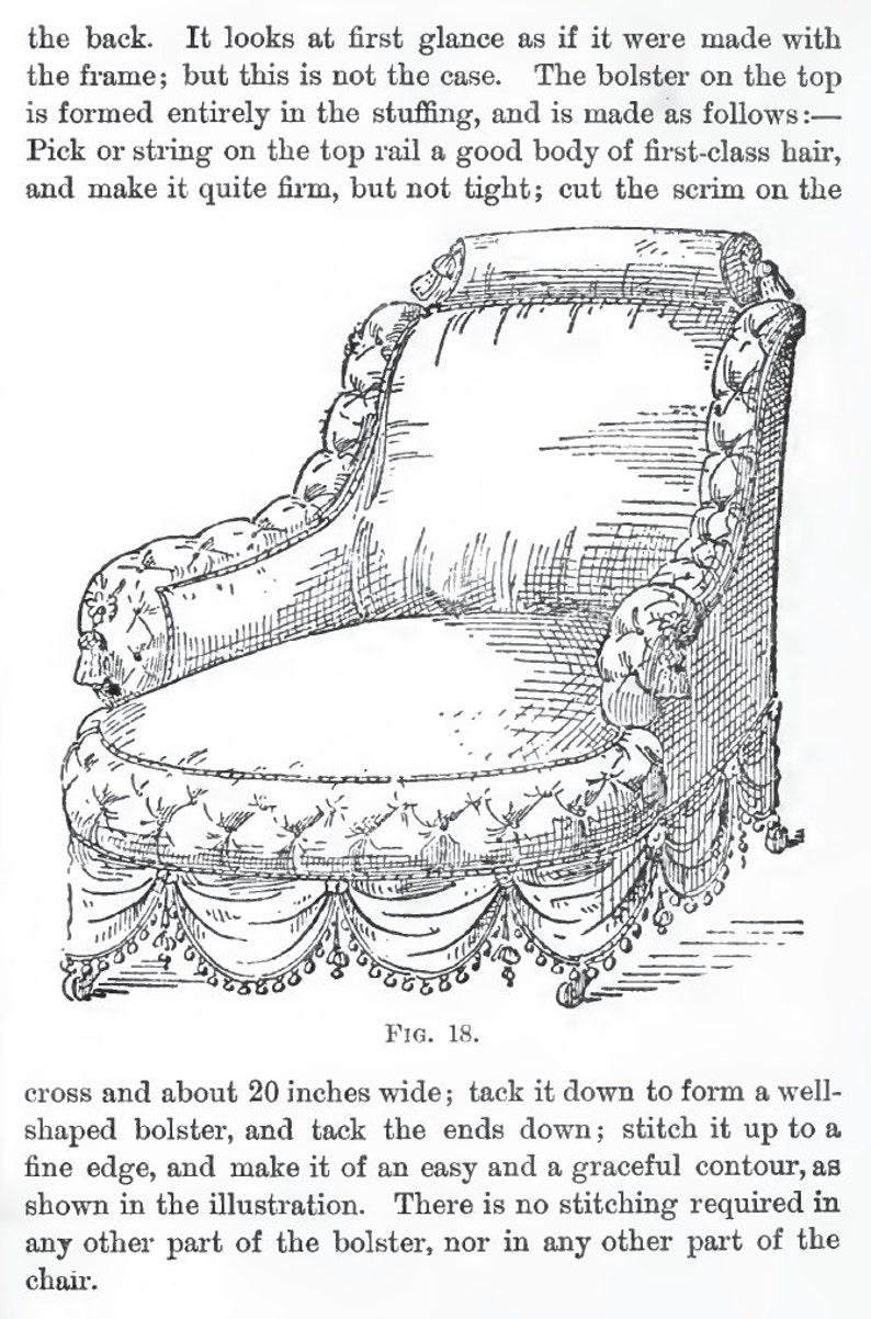 Learn How to Upholster Victorian Furniture Rare Illustrated Etsy