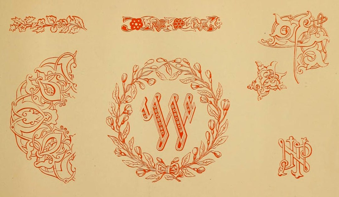 The EMBROIDERY DESIGN BOOK of Embroiderers Designs Containing Initials