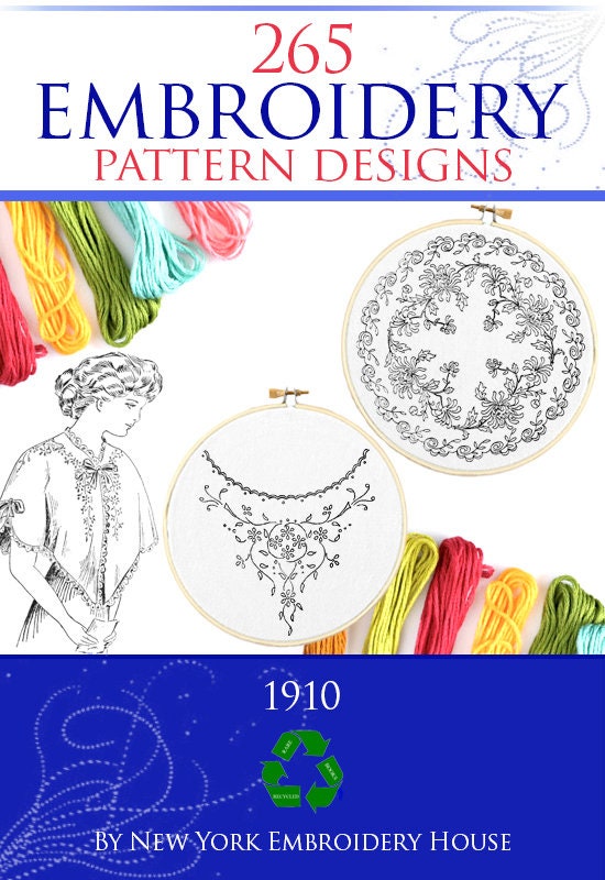 Rare 265 HAND EMBROIDERY PATTERN Designs Book 57 Pages of Embroiderers Pattern Designs Printable For All Crafting Projects Instant Download