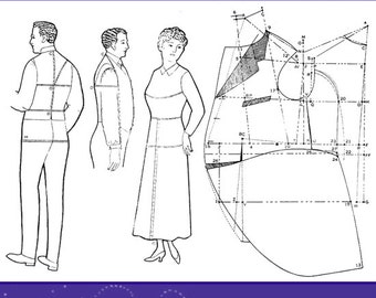 May include: A black and white illustration of a garment cutting system. The illustration shows three figures, two men and one woman, with lines and numbers indicating measurements. The text "USA SYSTEM OF GARMENT CUTTING" is at the top of the image. The text "BY F. SPIKMAN" is at the bottom of the image.