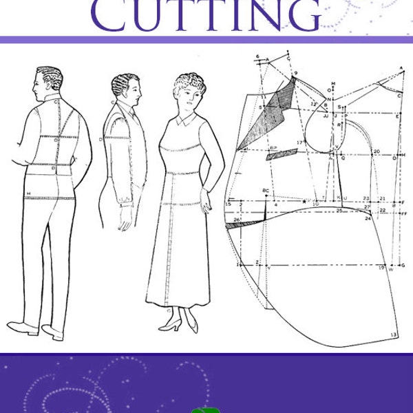 Design Your Own Victorian Clothes with The USA System Of GARMENT CUTTING Printable or Read on Your iPad or Tablet Instant Download