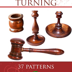 Art Lessons In WOOD TURNING Rare illustrated Book with 37 Woodworking Plans 107 Pages Printable or Read on Your Tablet Instant Download