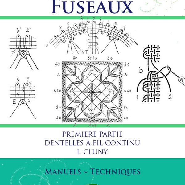 La Dentelle aux Fuseaux Manuels ~ Techniques 99 Pages Imprimable or Lire Sur Votre iPad - Téléchargement Instantané