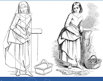 The ART of FIGURE DRAWING Vintage 1852 Illustrated Learn To Draw figures 78 Pages Printable or Read on Your iPad or Tablet Instant Download