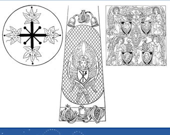 30 PATTERNS For CHURCH EMBROIDERY From Simple To Complex Designs with Bible Explanations For Each Just Print Out and Use Instant Download