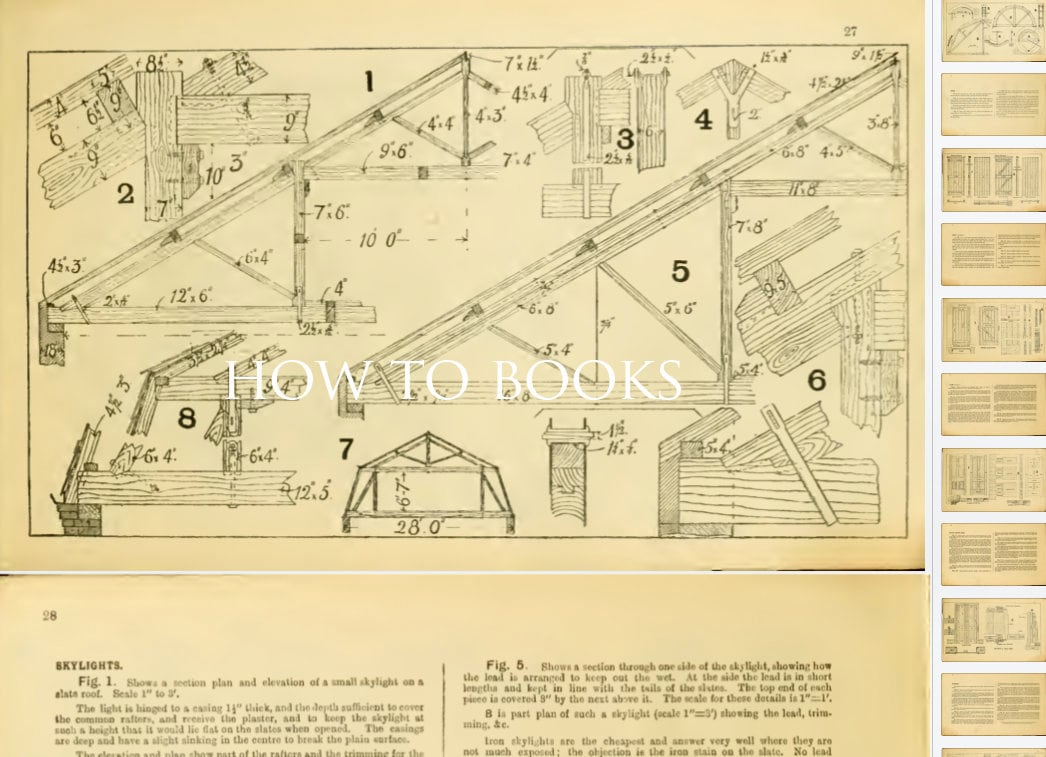 CARPENTRY and JOINERY Rare ILLUSTRATED Instruction Book on Building ...
