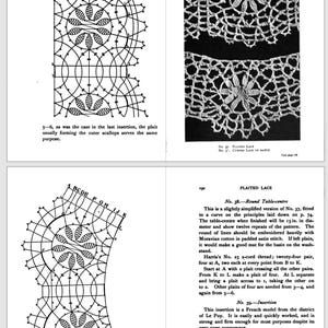 May include: A black and white diagram showing how to create a round table-center lace pattern. The diagram includes letters and numbers to indicate the steps in the pattern. The text in the image reads "No. 38. Round Table-centre".