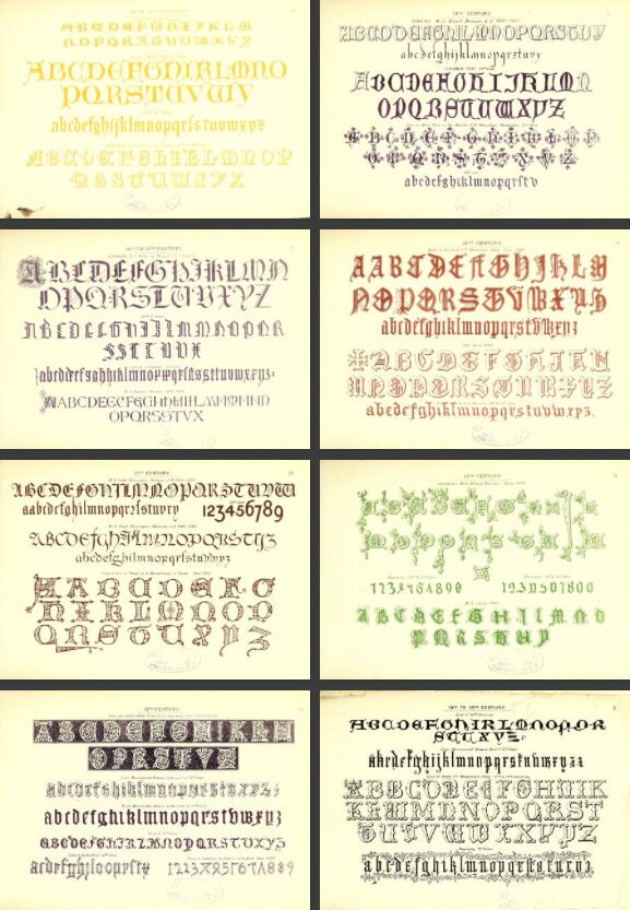 Handbook of 363 ILLUMINATED Initials ORNAMENTAL Letters Plus 155