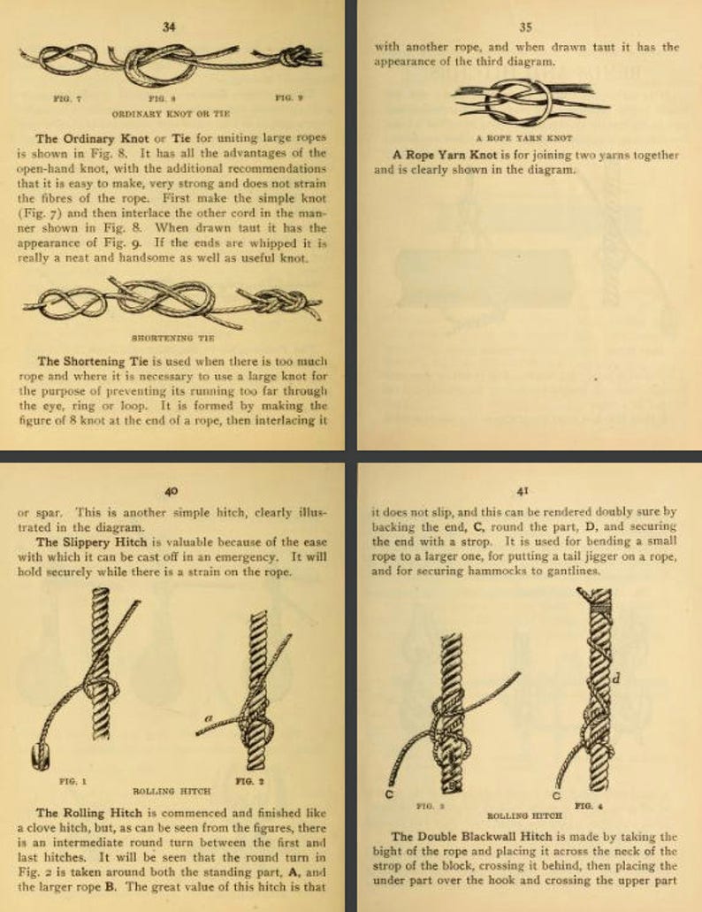 KNOTS FOR SAILORS A Study of Marlinespike Seamanship 161 Pages - Etsy