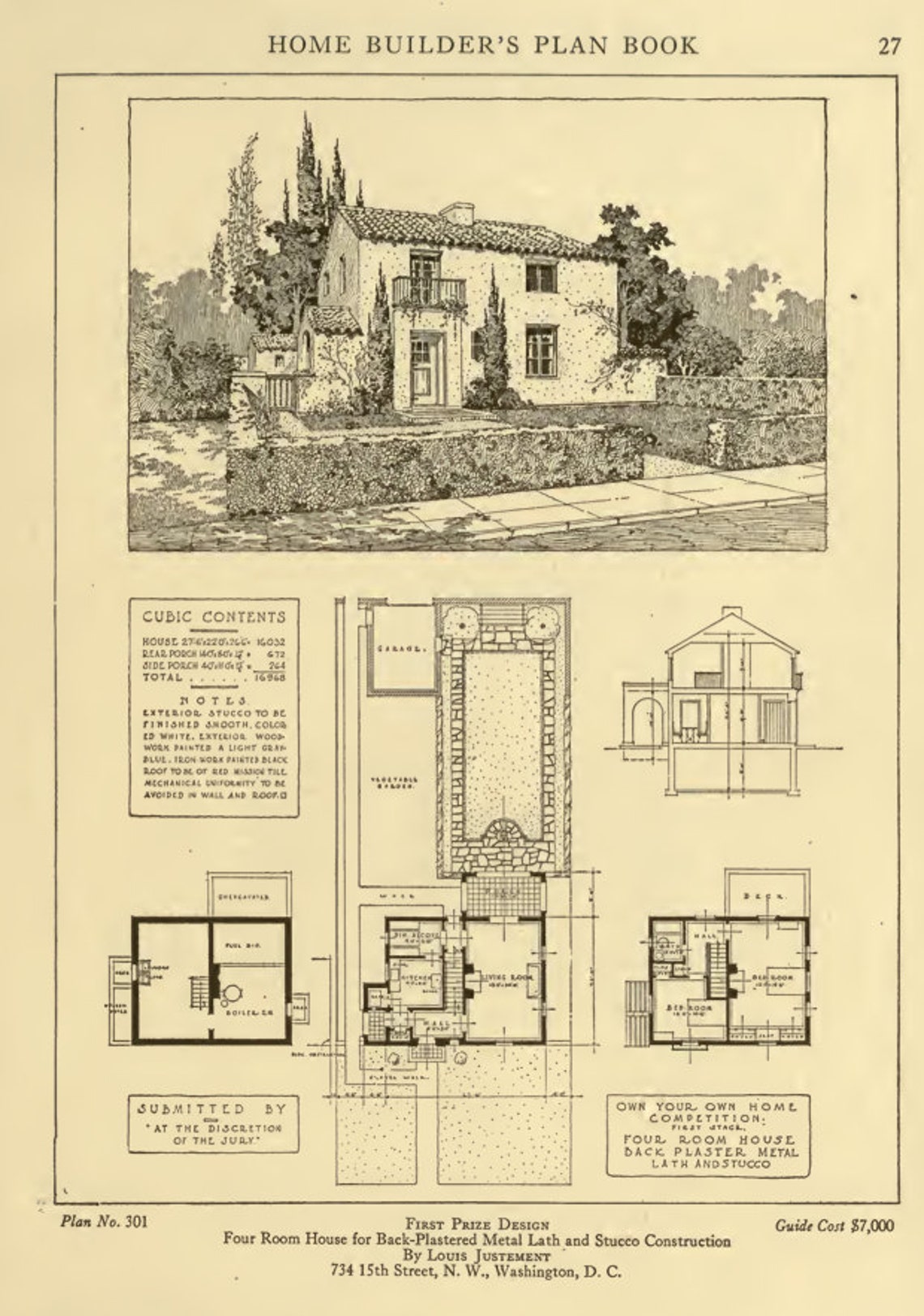 1921 Home Builders Plan Book With 50 American Small House Architecture ...