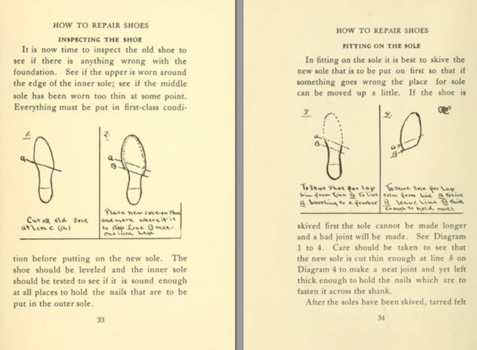 HOW To REPAIR SHOES 22 illustrated Lessons on How To Do Shoe Etsy