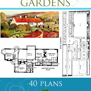 40 European Art Deco HOUSE & GARDENS PLANS Designs, Views Layouts for Houses Rooms and Gardens 298 pages Printable Instant Download