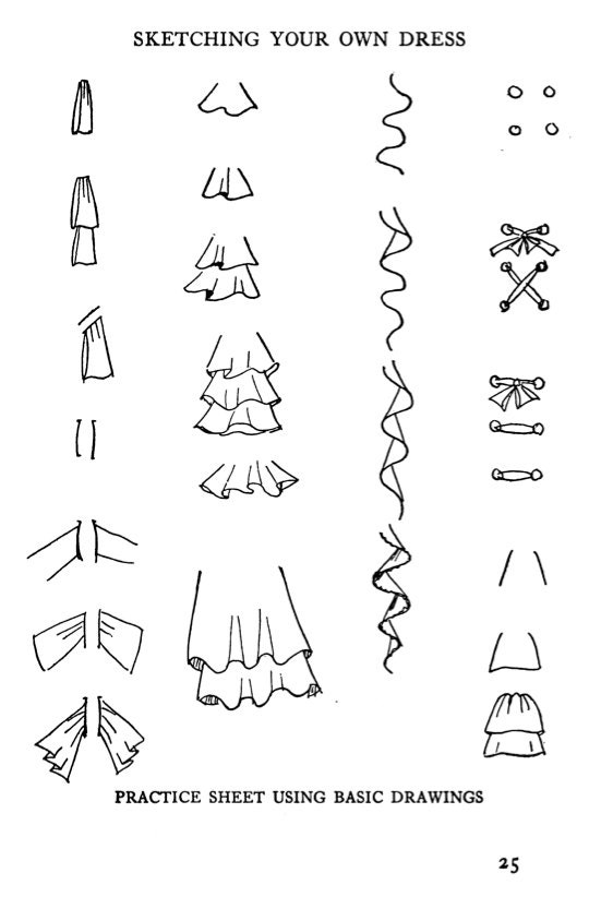 How to SKETCH DRESS DESIGNS to Make Your Own Designer Clothes 79 Pages Printable or Read on Your iPad or Tablet Instant Download