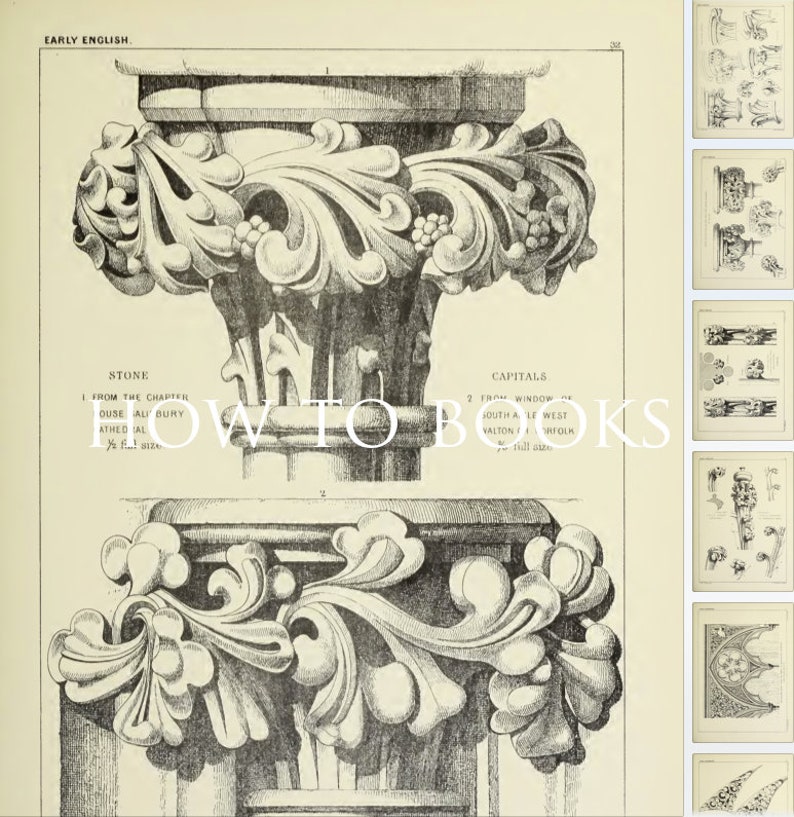 English MEDIAEVAL FOLIAGE ORNAMENTATION With Royalty Free Etsy