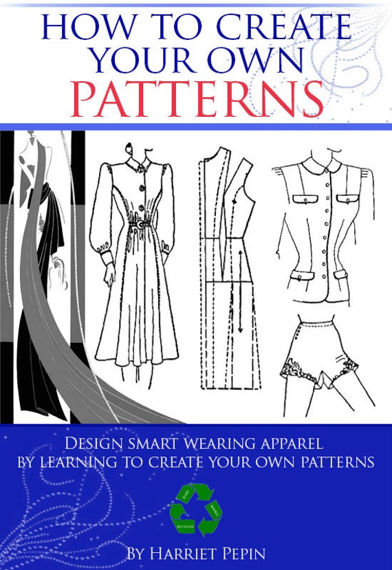 Hoe u uw eigen patronen kunt maken Ontwerp slim dragen van kleding Geillustreerde jaren 40 patroon maken zelfstudie 190 pagina s Afdrukbare Instant Download Etsy Belgie