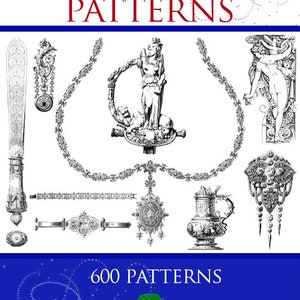 600 padrões de design de JOALHEIROS e ourives vitorianos Raros ilustrados 1883 GOLDSMITHS Designer Book 204 páginas para impressão, download instantâneo
