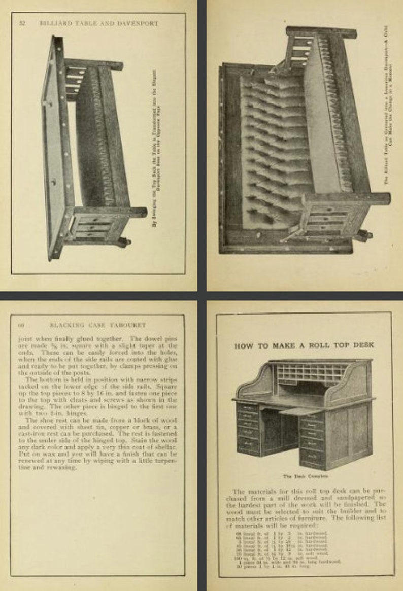 How To Make MISSION FURNITURE Rare illustrated Book with 30 PATTERNS Instructions 119pgs Printable or Read on Your Tablet Instant Download image 3