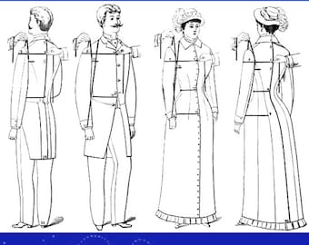 Practical Guide for Tailors and Seamstresses Design Your Own Victorian Clothes 97 Pages Printable or Read on Your Tablet Instant Download