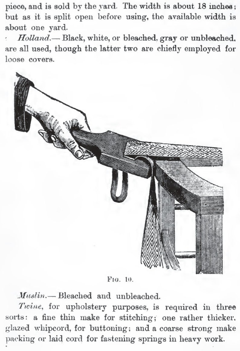 Learn How to Upholster Victorian Furniture Rare Illustrated Etsy