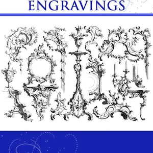 200 ROCOCO ENGRAVINGS of The 18th Century Rare illustrated Comprehensive ART Style Book 209 Pages Printable Instant Download