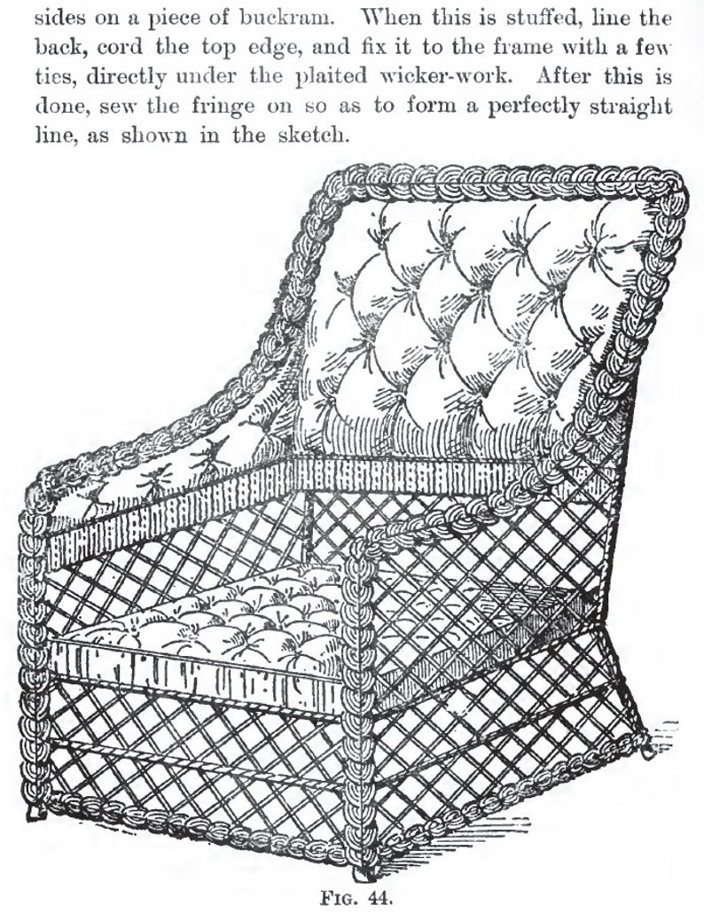 Learn How to Upholster Victorian Furniture Rare Illustrated Etsy