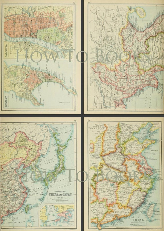 Rare 1910 ILLUSTRATED WORLD ATLAS 273pages With 130 Full Color