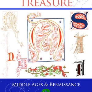 ILLUSTRATED CALLIGRAPHY TREASURE Rare Illustrated Book in Color For Crafts People, Scrapbookers, Designers 50 pgs Printable Instant Download
