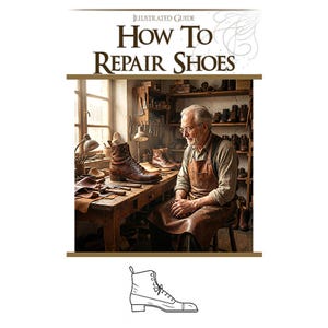 HOW To REPAIR SHOES 22 illustrated Lessons on How To Do Shoe Repairs Rare Tutorial Printable Instant Download