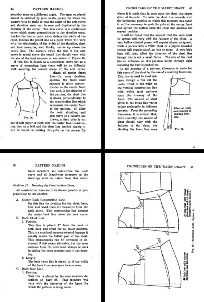 DRESS PATTERN MAKING How to Make Patterns for Clothing of Unusual ...