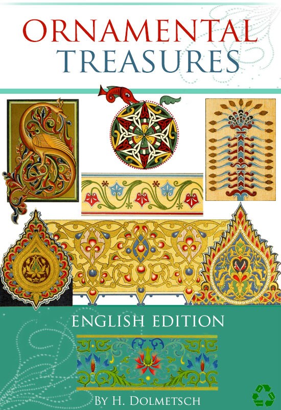 ORNAMENTAL TREASURES Over 1000 Color Royalty Free Decorative Ornaments Rare 1912 Book of Designs for Scrapbooking Printable Instant Download
