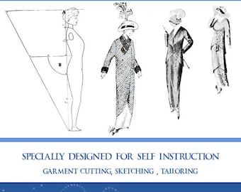 The PRACTICAL DRESS DESIGNER Illustrated Book ~ Downton Abbey Style Art Deco Costume Patterns ~ 174 Pages Printable Instant Download