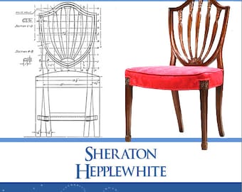 Colonial Furniture 17 Woodworking Patterns with Instructions SHERATON & HEPPLEWHITE 52 Pages Instant Digital Pdf Download
