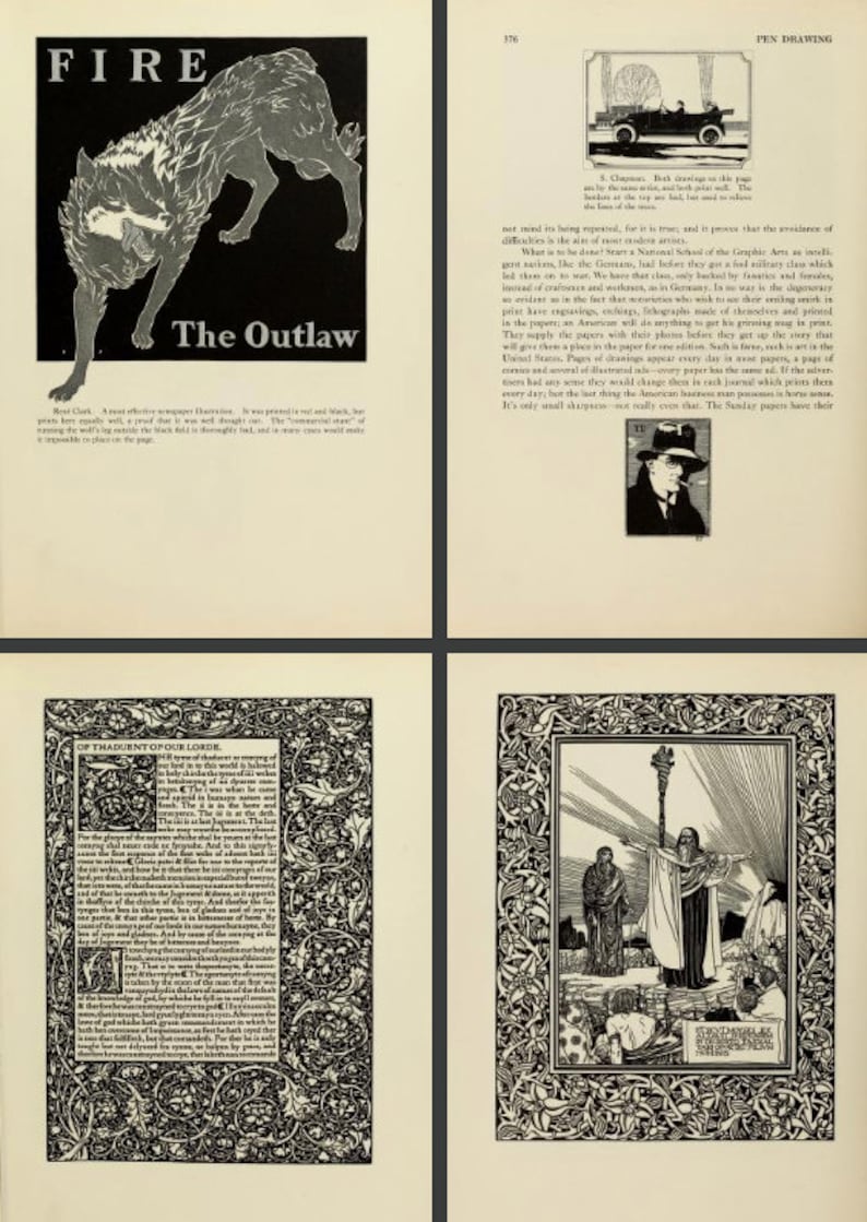 Puede incluir: Una ilustraci&oacute;n en blanco y negro de un lobo con el texto "FIRE" y "The Outlaw" impreso debajo. El lobo est&aacute; gru&ntilde;endo y muestra los dientes. La ilustraci&oacute;n est&aacute; rodeada por un borde negro.