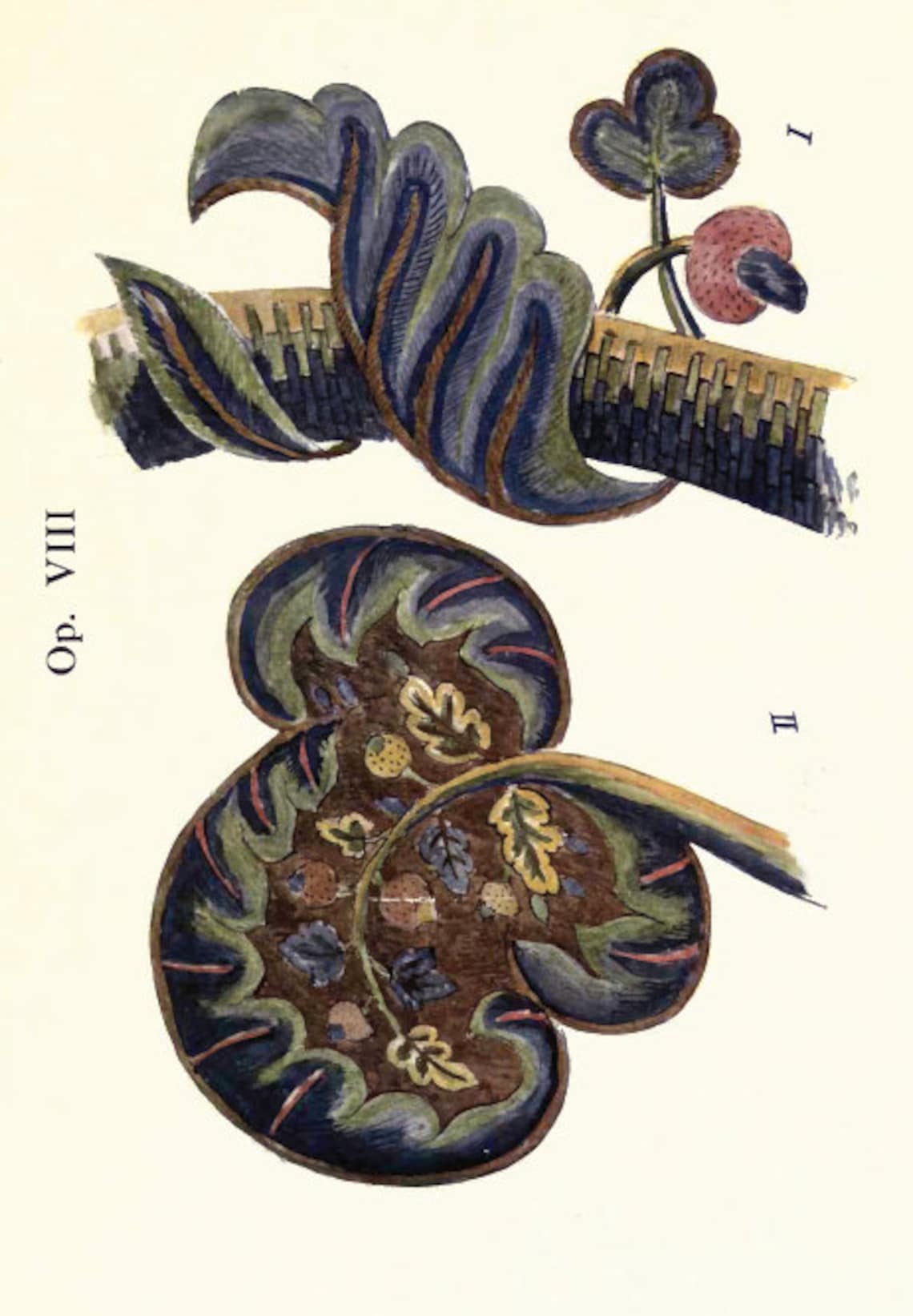 Rare Illustrated Tudor JACOBEAN CREWEL EMBROIDERY Designs Book Etsy