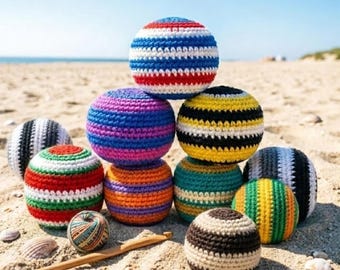 Ręcznie robiony na szydełku worek do gry w hacky, piłka do żonglowania z footbagiem, szydełkowany worek do kopania, zabawka do footbaga, upominek na imprezę festiwalową, prezent w stylu boho na odstresowanie