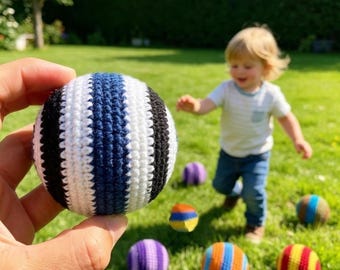 Ręcznie robiony na szydełku worek do gry w hacky, piłka do żonglowania z footbagiem, szydełkowany worek do kopania, zabawka do footbaga, upominek na imprezę festiwalową, prezent w stylu boho na odstresowanie