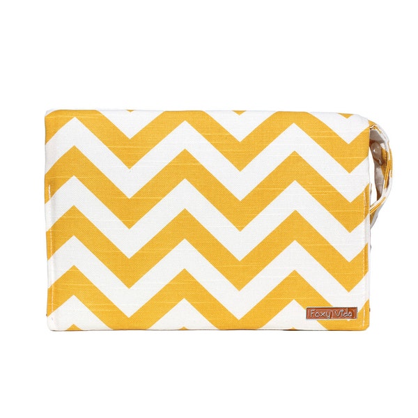 Yellow Chevron Diaper Clutch Set SALE