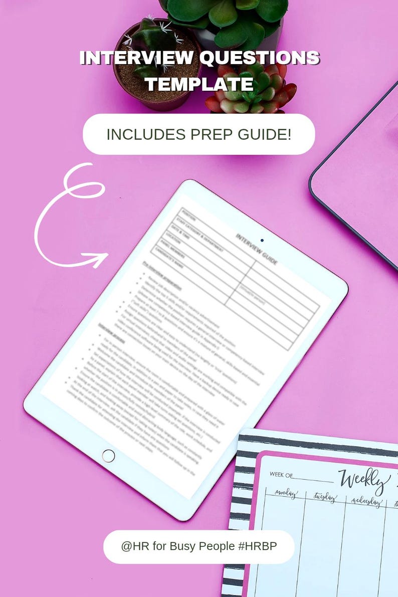 Interview Questions Template (guide Included) - Etsy