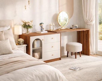 Modern Makeup Vanity 3 Drawer Table