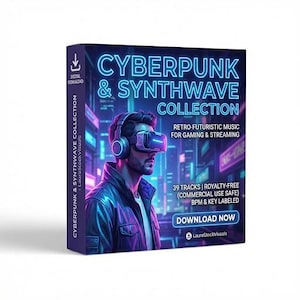 38 Tracks Cyberpunk Synthwave Music | Royalty Free Gaming Twitch Streamers | Dark Techno Retro Sci-Fi | BPM & Key Labeled