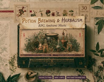 ポーション醸造薬学RPGアンビエントミュージックバンドル｜D&DパスファインダーTTRPG用30曲｜錬金術薬屋大釜ポーションショップ