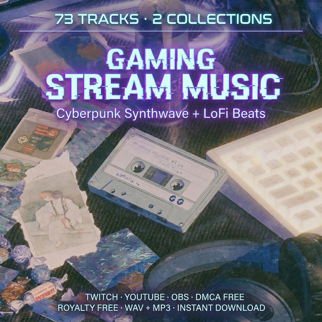 Gaming Stream Music | 73 Synthwave + Lofi Tracks | Twitch Youtube OBS ...