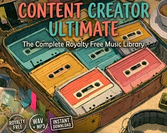 コンテンツクリエイター向け究極版 | ロイヤリティフリー音楽トラック382曲 | 10パックを1つにまとめた | YouTube、Twitch、ポッドキャストのBGM | WAV MP3