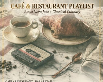 カフェ＆レストラン向けプレイリスト｜BGMトラック79曲｜ジャズ＋クラシック｜コーヒーショップ、バー、小売店向け｜著作権フリー（ASCAP以外）｜WAV MP3形式